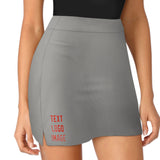 Custom Gray Orange Red A-Line Skort