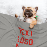 Custom Gray Orange Red Pet Blanket