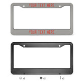 Custom Gray Orange Red License Plate Frame