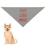 Custom Gray Orange Red Pet Scarf