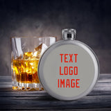 Custom Gray Orange Red Hip Flask