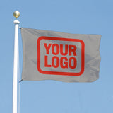Custom Gray Orange Red Flag
