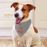 Custom Gray Orange Red Pet Scarf