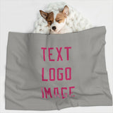 Custom Gray Pink Pet Blanket