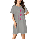 Custom Gray Pink Nachthemd