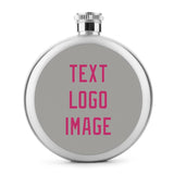 Custom Gray Pink Hip Flask