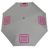 Custom Gray Pink Automatic Umbrella