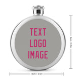 Custom Gray Pink Hip Flask