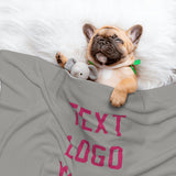 Custom Gray Pink Pet Blanket