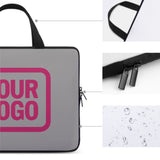 Custom Gray Pink Laptop Bag