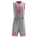 Custom Gray Pink Basketball Set