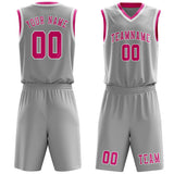 Custom Gray Pink Basketball Set