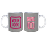 Custom Gray Light Pink Mug