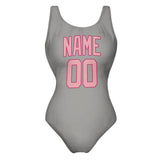 Custom Gray Light Pink Swimsuit