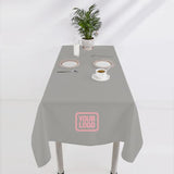 Custom Gray Pink Square Table Cloth