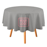 Custom Gray Light Pink Round Table Cloth