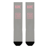 Custom Gray Light Pink Knee-High Sock