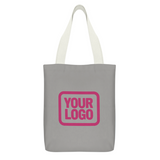 Custom Gray Light Pink Canvas Tote Bag