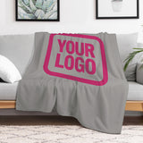 Custom Gray Pink Blanket