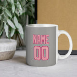 Custom Gray Light Pink Mug