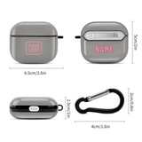 Custom Gray Light Pink AirPods Case (3rd Generation)