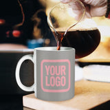 Custom Gray Light Pink Mug