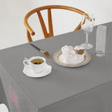 Custom Gray Pink Square Table Cloth