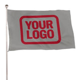 Custom Gray Red Flag