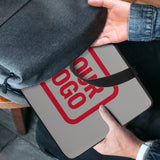 Custom Gray Red Laptop Bag