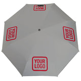 Custom Gray Red Automatic Umbrella