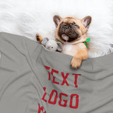 Custom Gray Red Pet Blanket