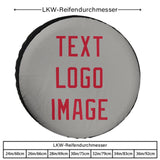 Custom Gray Red Truck Tires