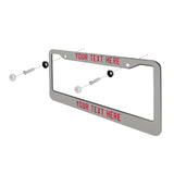Custom Gray Red License Plate Frame