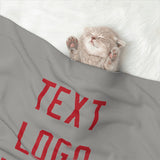 Custom Gray Red Pet Blanket