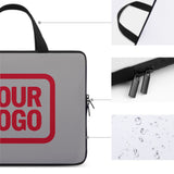 Custom Gray Red Laptop Bag