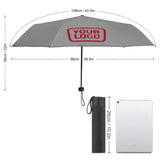 Custom Gray Red Automatic Umbrella