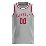Custom Gray & Red Colors Design Sports Basketball Jersey