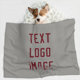 Custom Gray Crimson Red Pet Blanket
