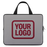 Custom Gray Crimson Red Laptop Bag