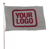 Custom Gray Crimson Red Flag