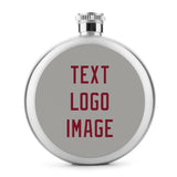 Custom Gray Crimson Red Hip Flask