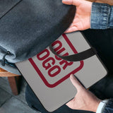 Custom Gray Crimson Red Laptop Bag