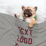 Custom Gray Crimson Red Pet Blanket