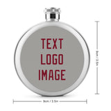 Custom Gray Crimson Red Hip Flask
