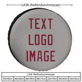 Custom Gray Crimson Red Truck Tires