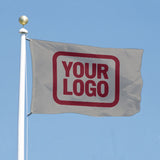 Custom Gray Crimson Red Flag