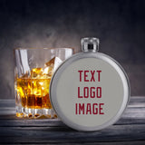 Custom Gray Crimson Red Hip Flask