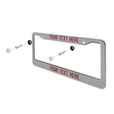 Custom Gray Crimson Red License Plate Frame