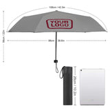 Custom Gray Crimson Red Automatic Umbrella