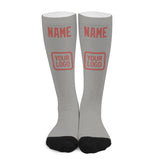 Custom Gray Copper Rose Knee-High Sock